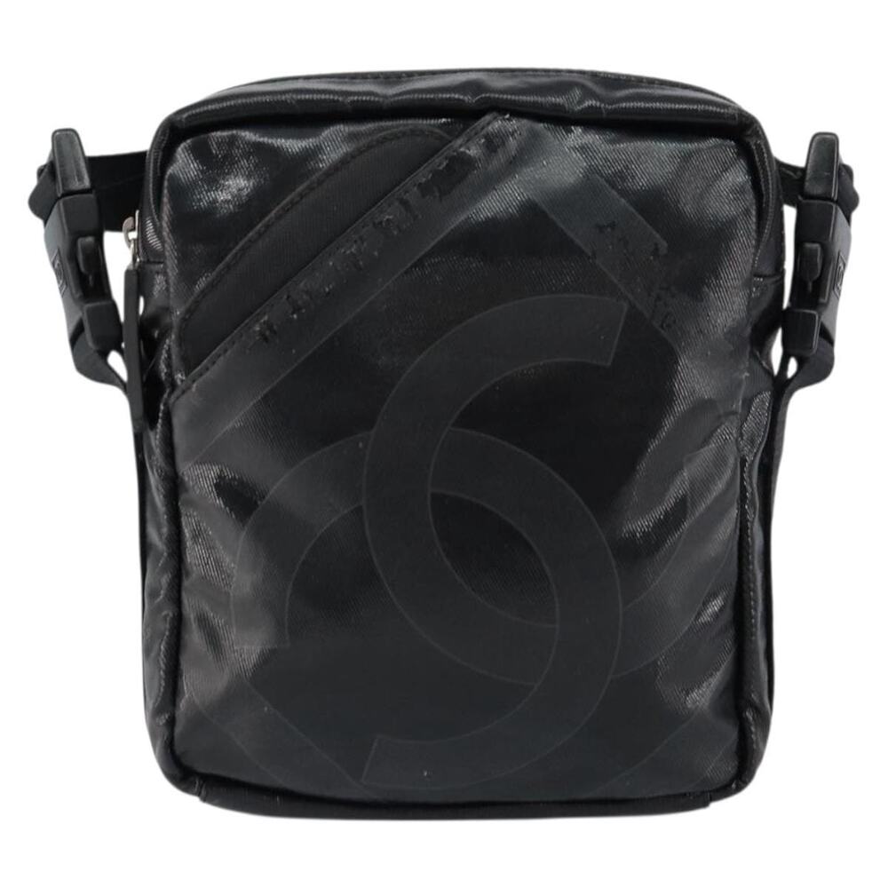Chanel Patent Leather Sports Line Shoulder Bag Silver